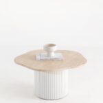 Ethel Beige Travertine Coffee Table