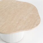 Ethel Beige Travertine Coffee Table