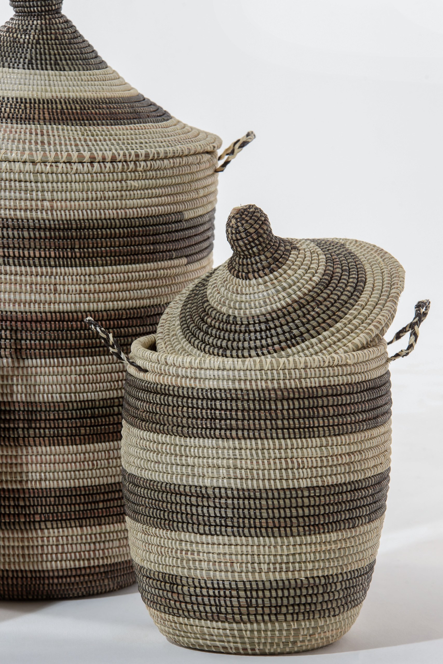 Maisha Stripe Patterned Handmade Basket - Image 5