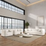 Fausta Stone Ivory Sofa Chair