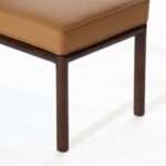 Pamela Caramel Bench With Wooden Legs