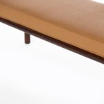 Pamela Caramel Bench With Wooden Legs