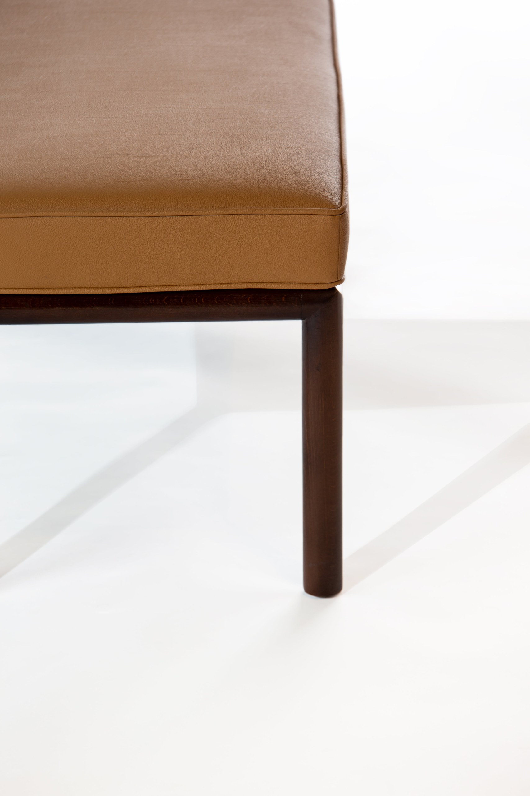 Pamela Caramel Bench With Wooden Legs - Image 4