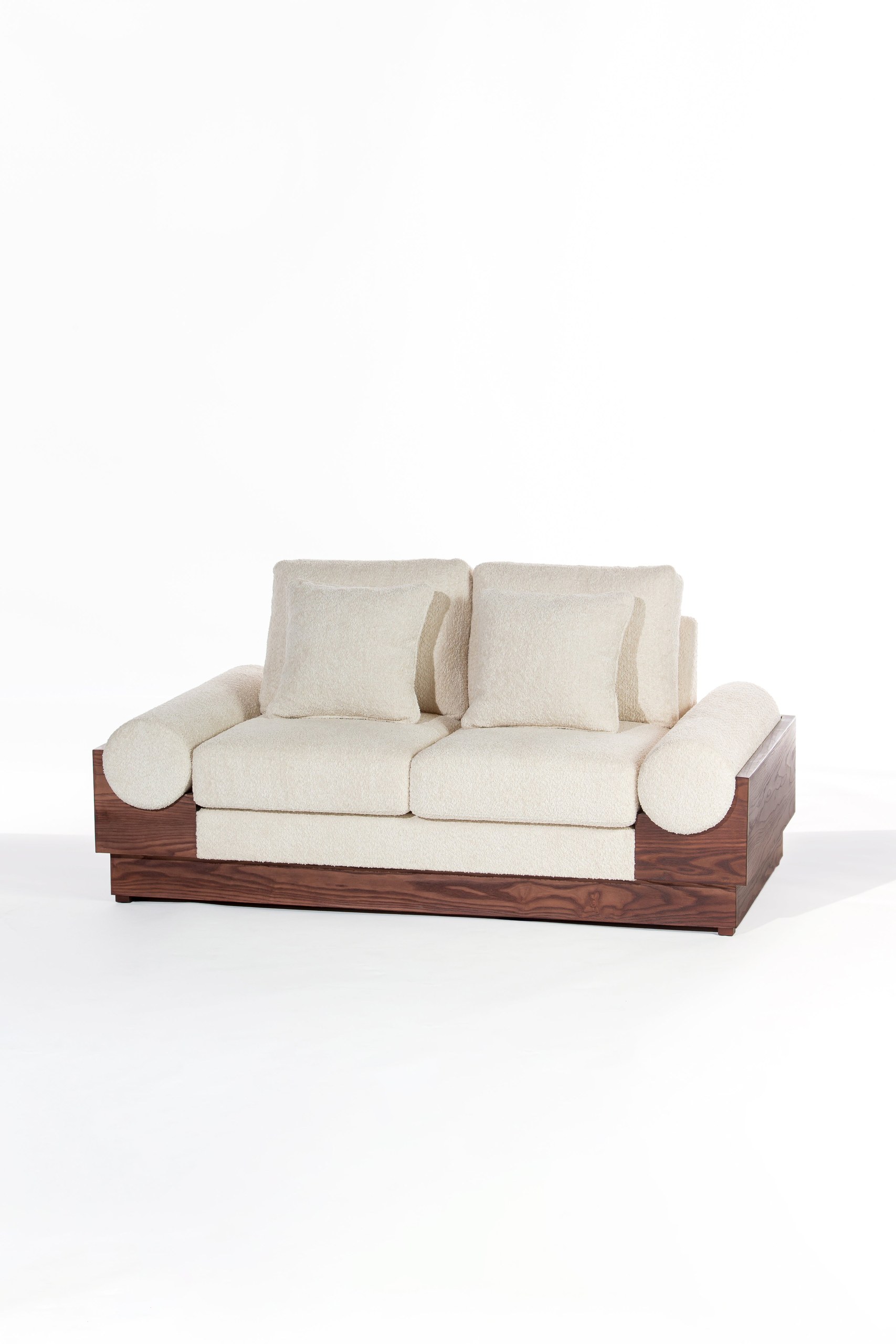 Zaylee Cream Boucle 2 Seater Sofa