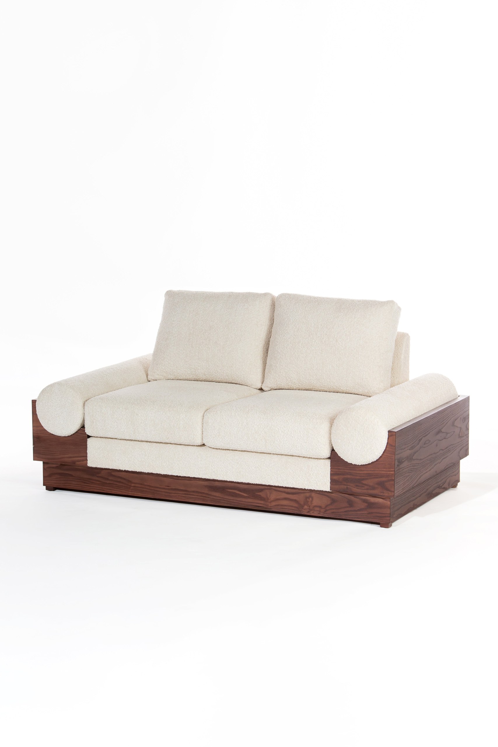 Zaylee Cream Boucle 2 Seater Sofa - Image 2