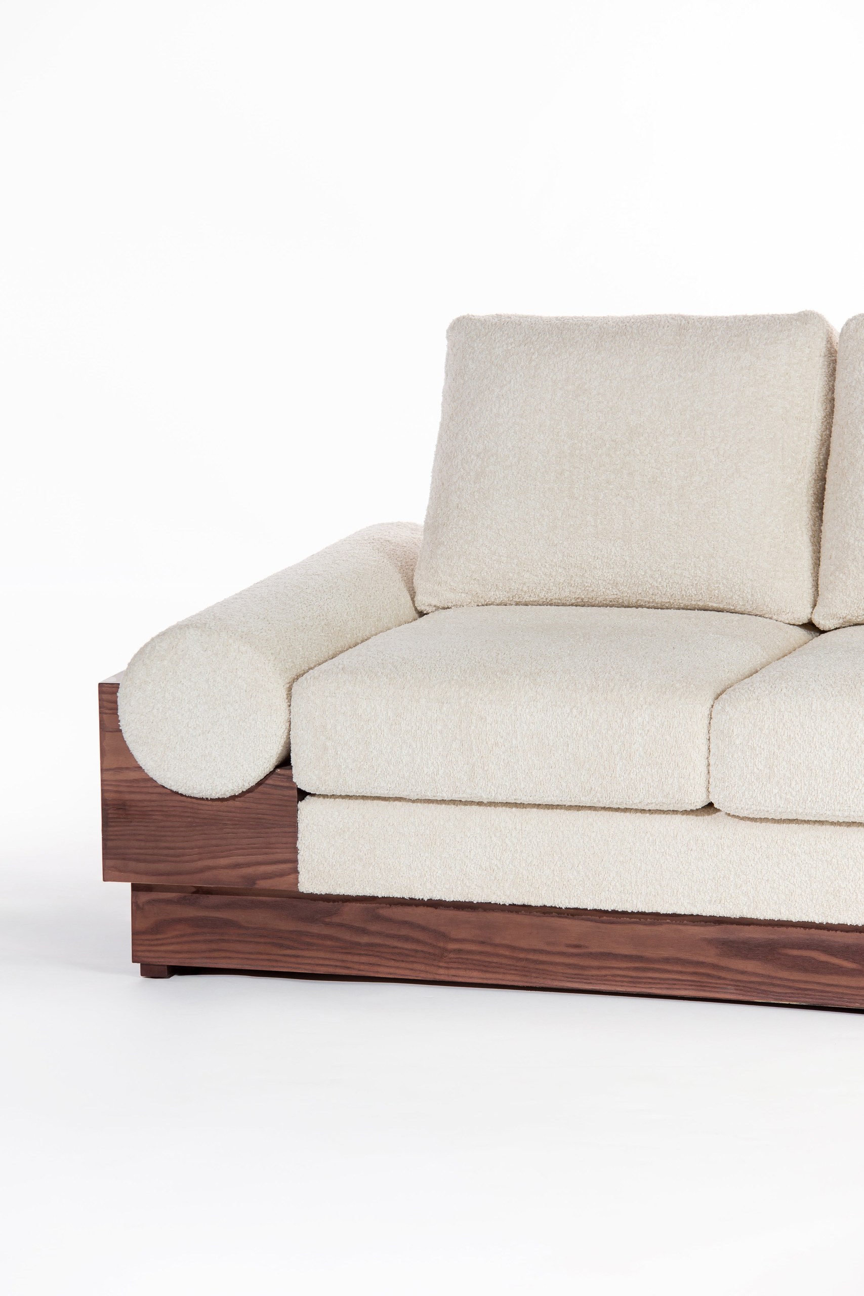 Zaylee Cream Boucle 3 Seater Sofa - Image 4