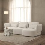 Briella Off White 3 Seater Sofa With Chaise