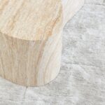 Marina Travertine Finish Concrete Coffee Table
