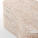 Marina Travertine Finish Concrete Coffee Table