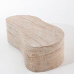 Marina Travertine Finish Concrete Coffee Table