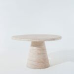 Abigail Travertine Finish Concrete Dining Table