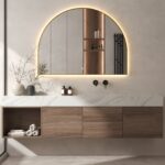 Zoya Gold Backlit Arched Wall Mirror (120x90CM)