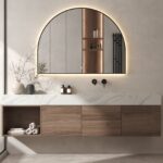 Zoya Black Backlit Arched Wall Mirror (120x90CM)