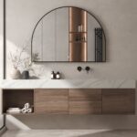 Zoya Black Backlit Arched Wall Mirror (120x90CM)