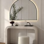 Zoya Black Backlit Arched Wall Mirror (120x90CM)