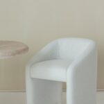 Mereana White Boucle Dining Chair
