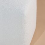 Naomi White Boucle Pouf