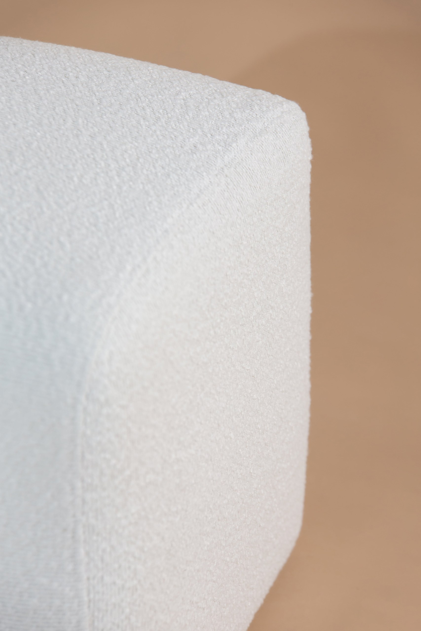 Naomi White Boucle Pouf - Image 4