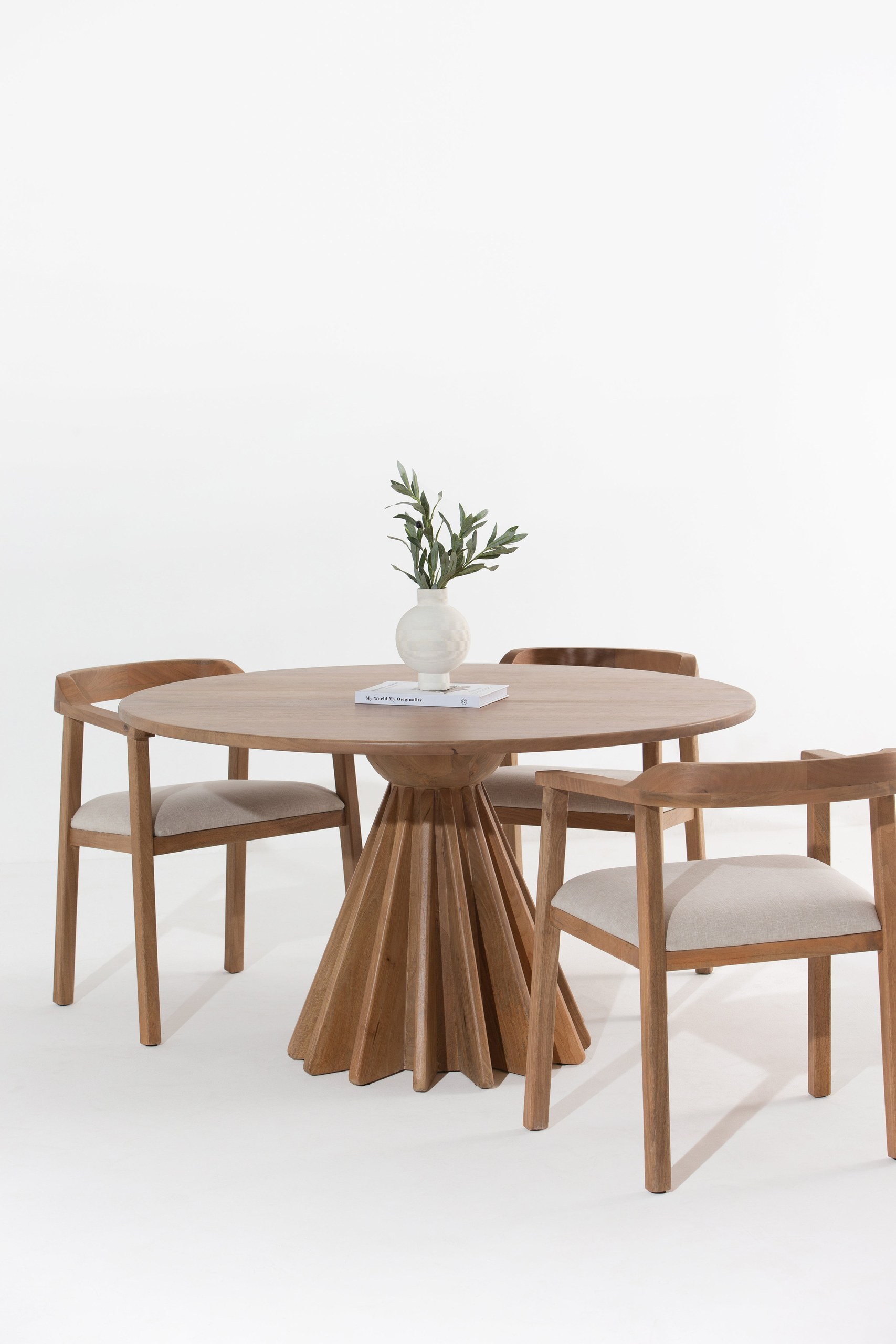 Karla Wooden Round Dining Table
