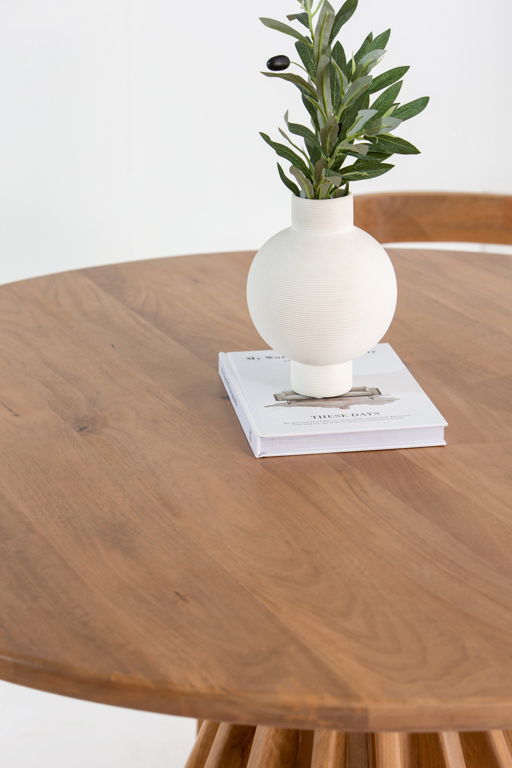 Karla Wooden Round Dining Table - Image 3