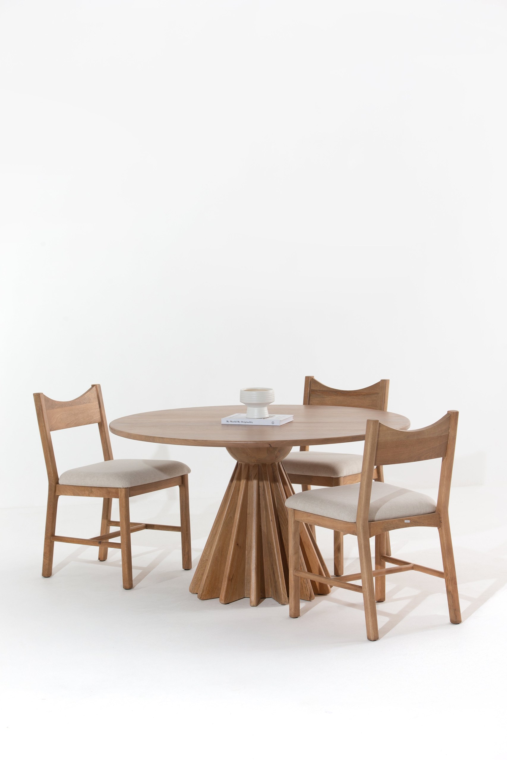 Karla Wooden Round Dining Table - Image 6