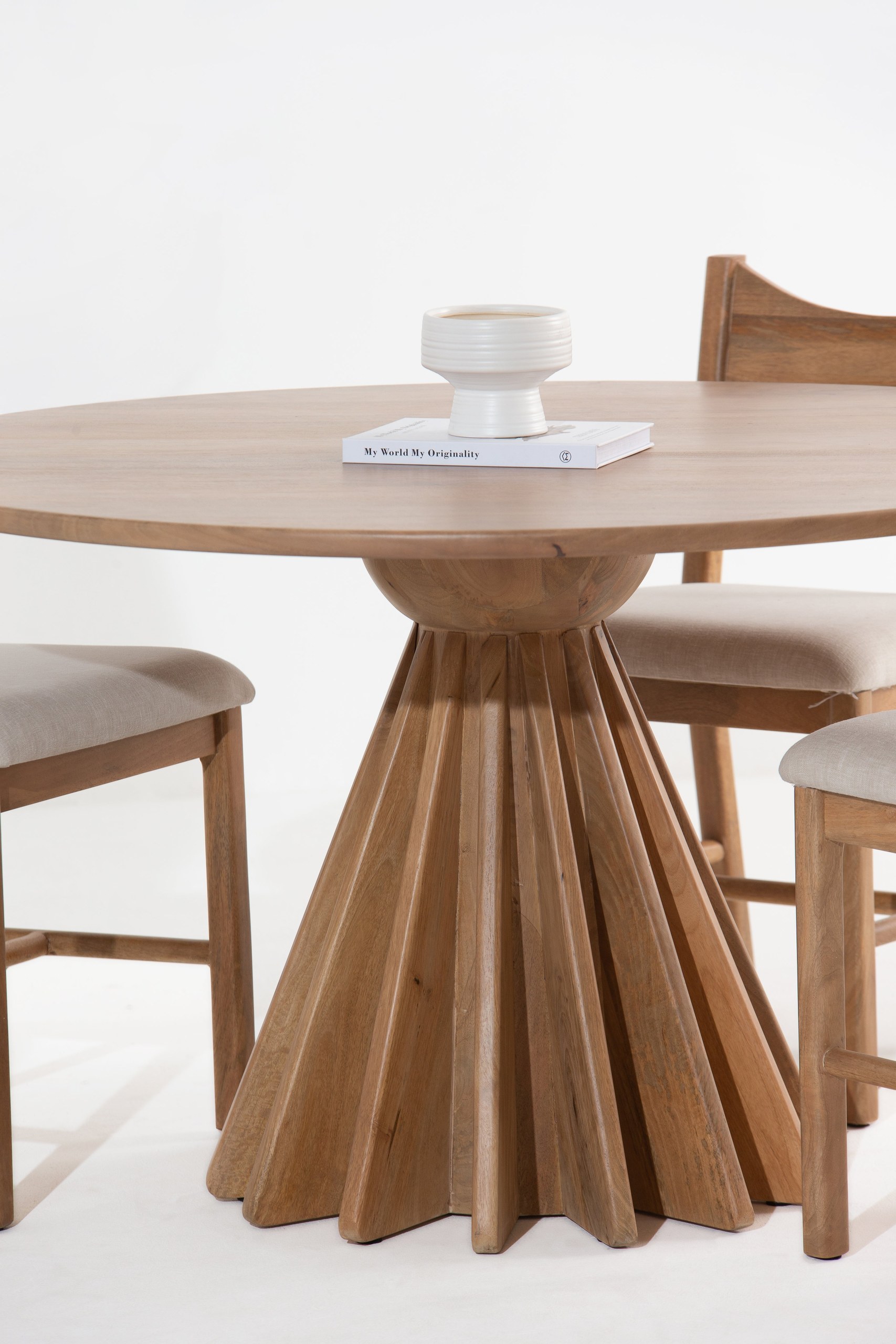 Karla Wooden Round Dining Table - Image 7