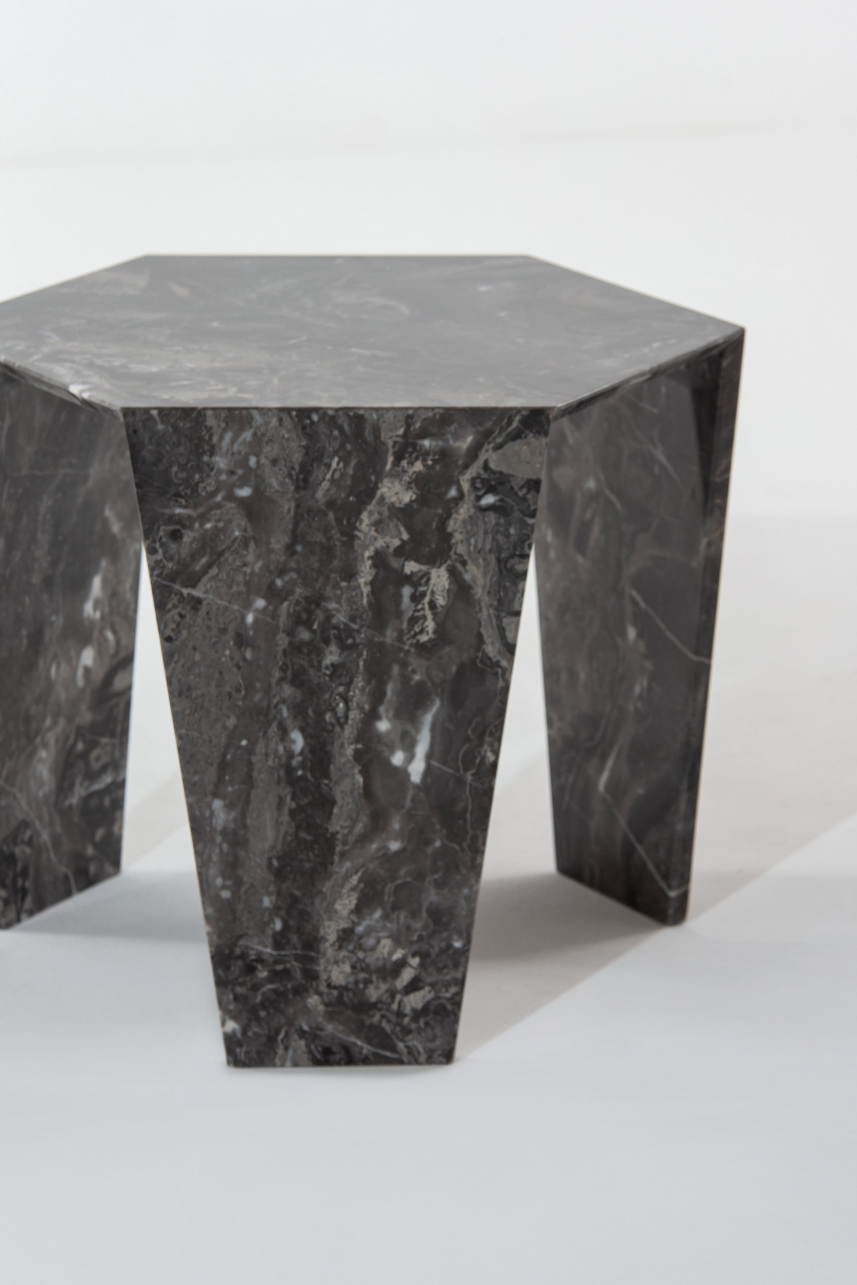 Becky Orobico Grey Marble Side Table - Image 8
