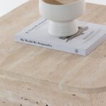 Alaaya Beige Travertine Side Table
