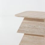 Alaaya Beige Travertine Side Table