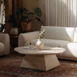 Solail Beige Travertine Coffee Table