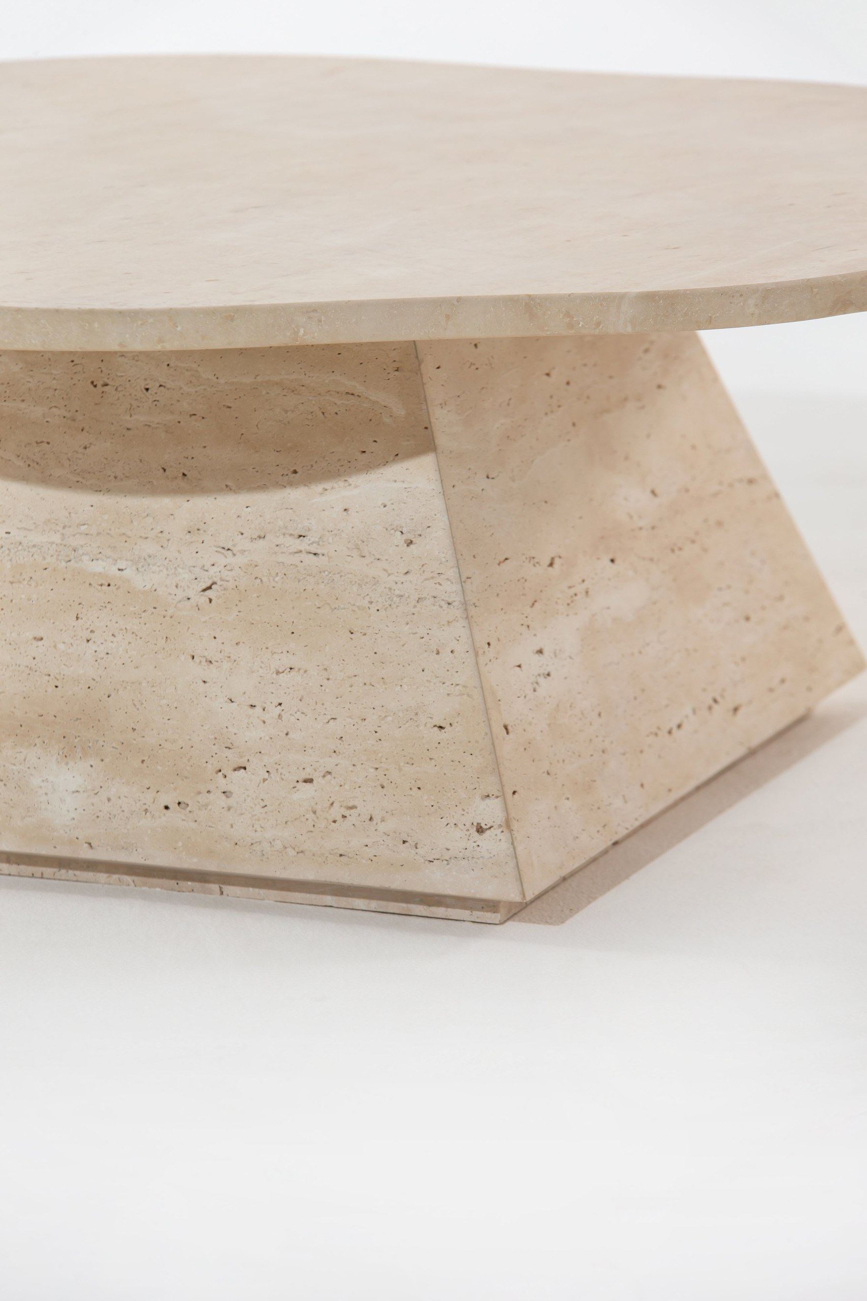 Solail Beige Travertine Coffee Table - Image 2
