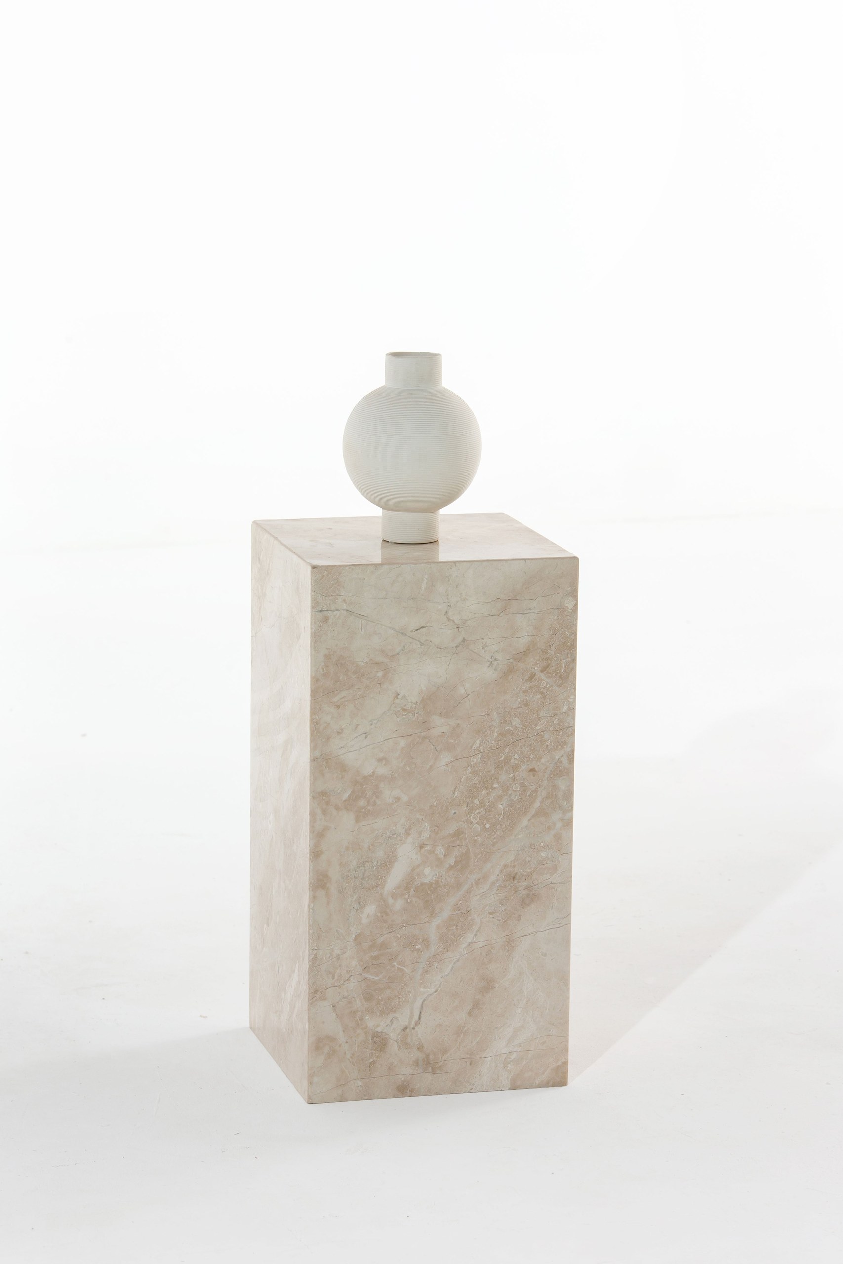 Zelda Brecia Beige Marble Plinth