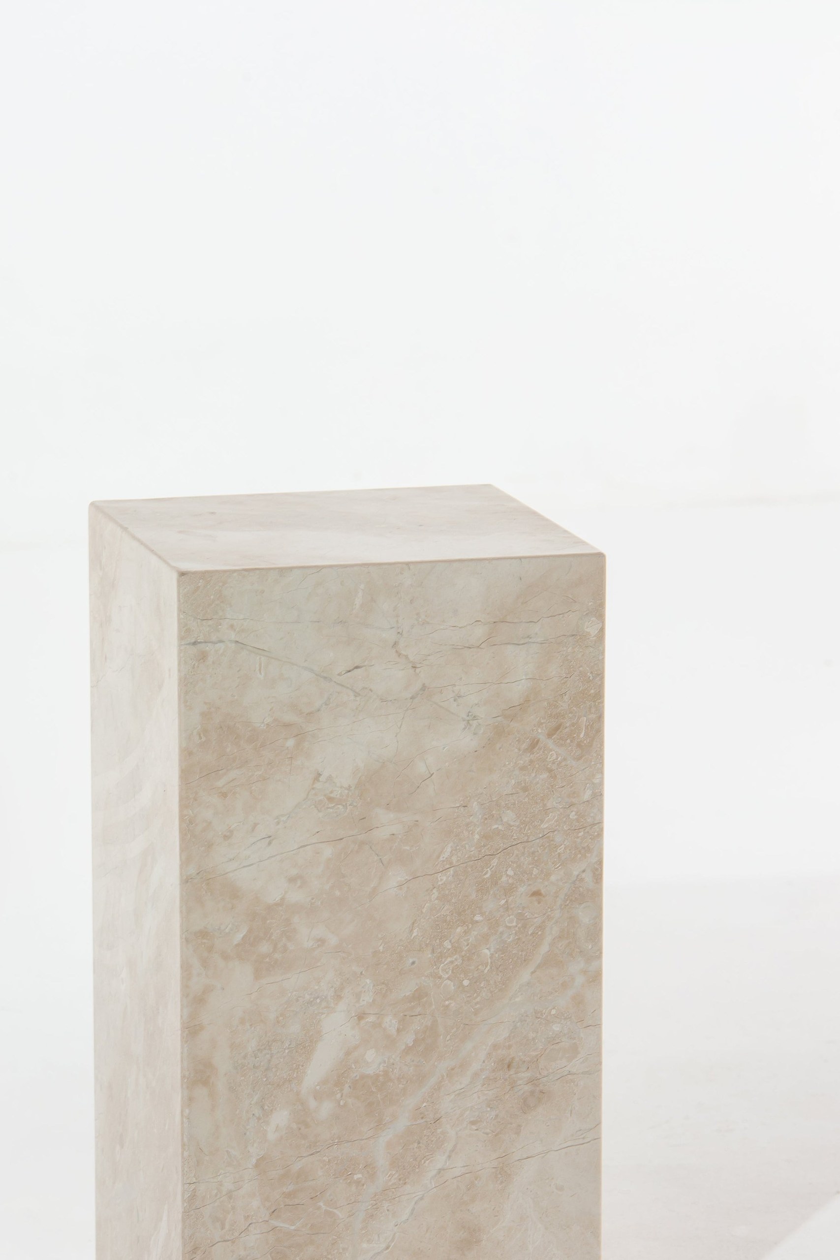 Zelda Brecia Beige Marble Plinth - Image 2