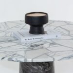 Belova Lilac Marble Top Dining Table with Orobico Grey Base