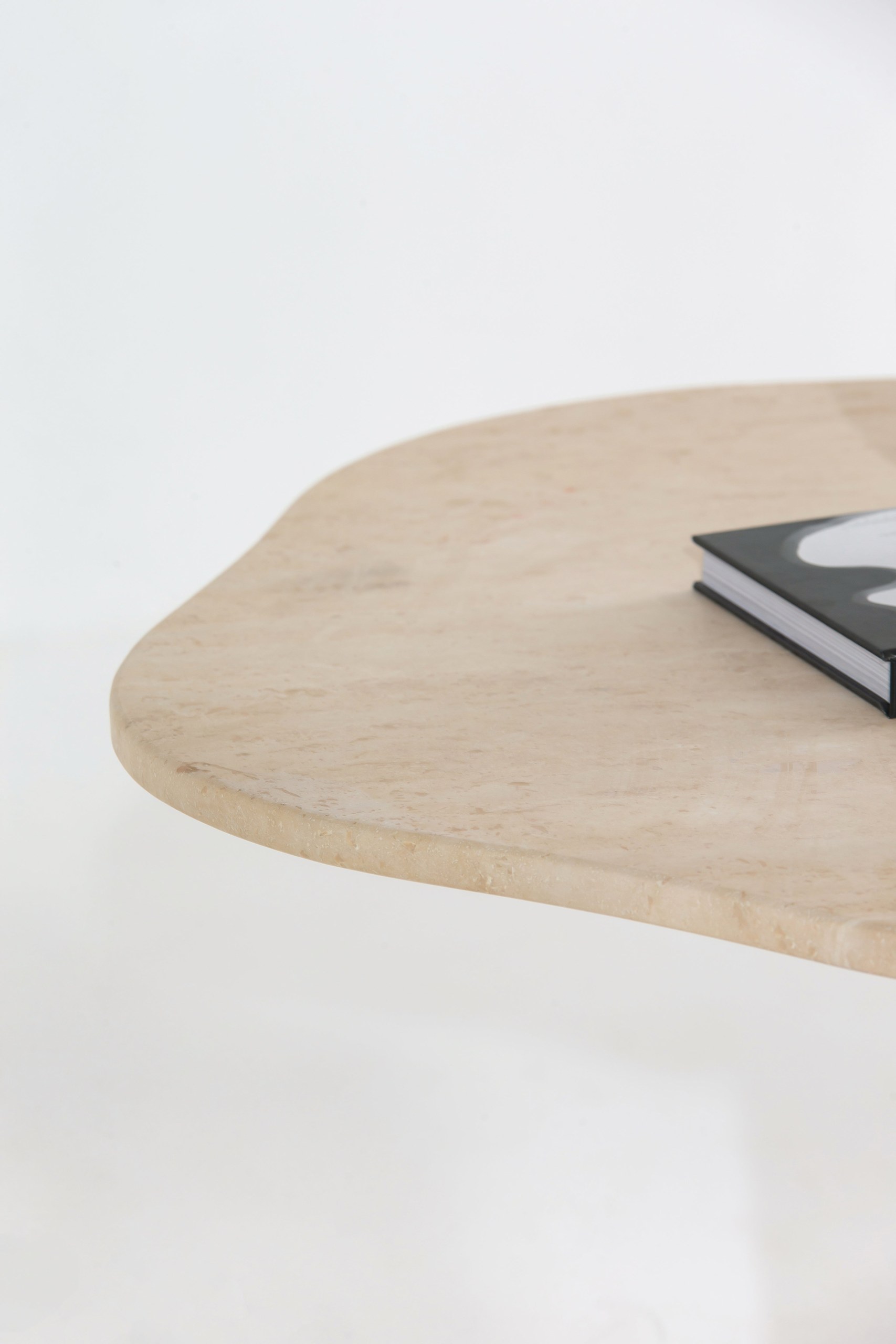 Eclisse Travertine Top Dining Table with Orobico Grey Base - Image 4