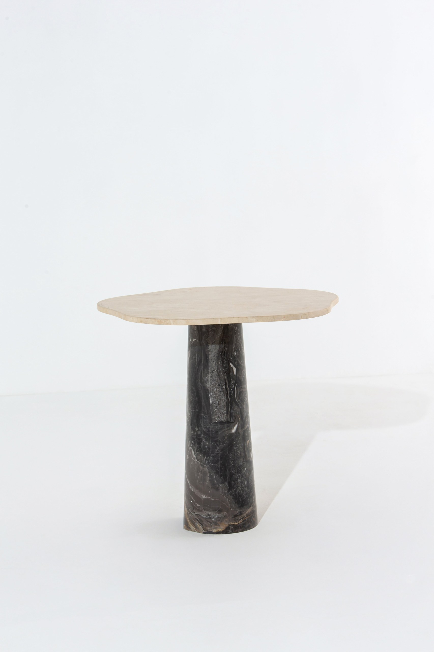 Eclisse Travertine Top Dining Table with Orobico Grey Base - Image 6