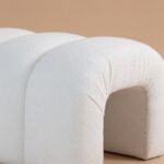 Graciell White Boucle Bench