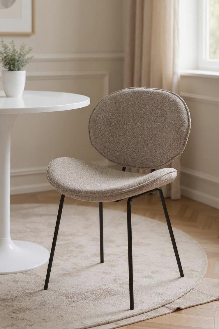 Brinley Greige Boucle Dining Chair