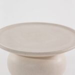 Ambre Off White Concrete Side table