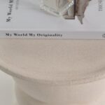 Ambre Off White Concrete Side table