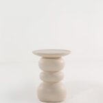 Ambre Off White Concrete Side table