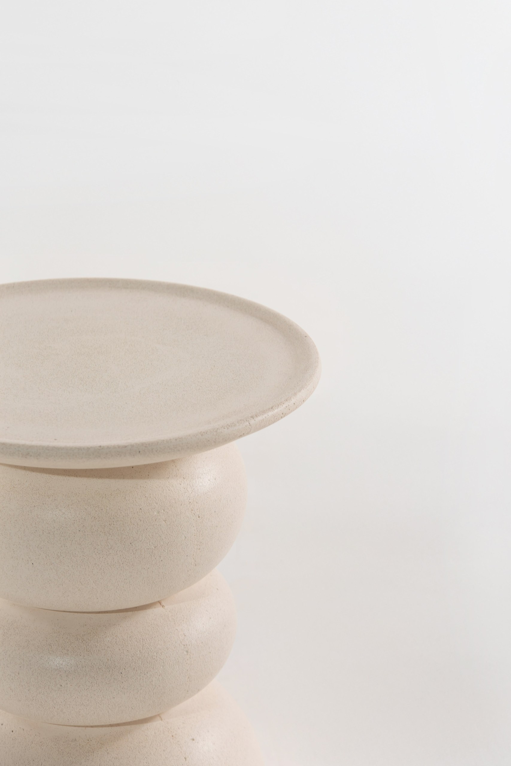 Ambre Off White Concrete Side table - Image 6