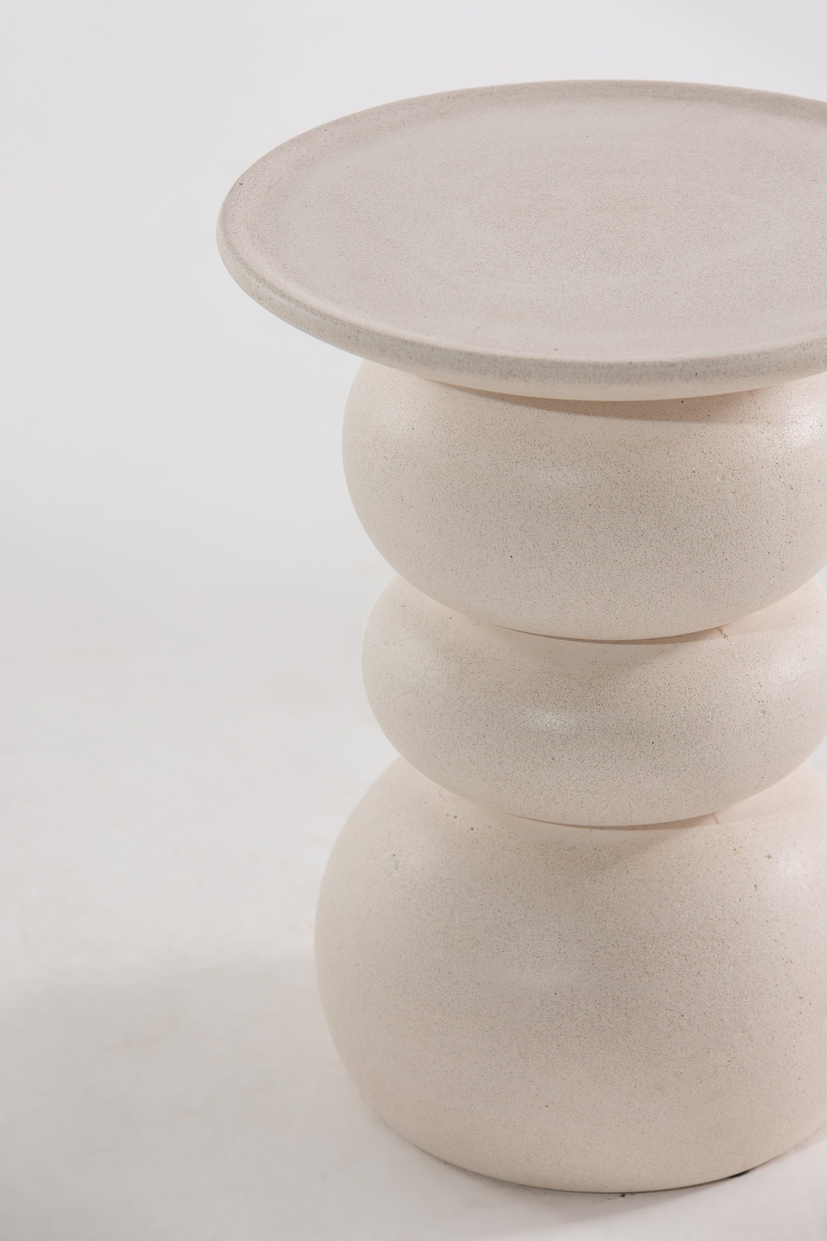 Ambre Off White Concrete Side table - Image 7
