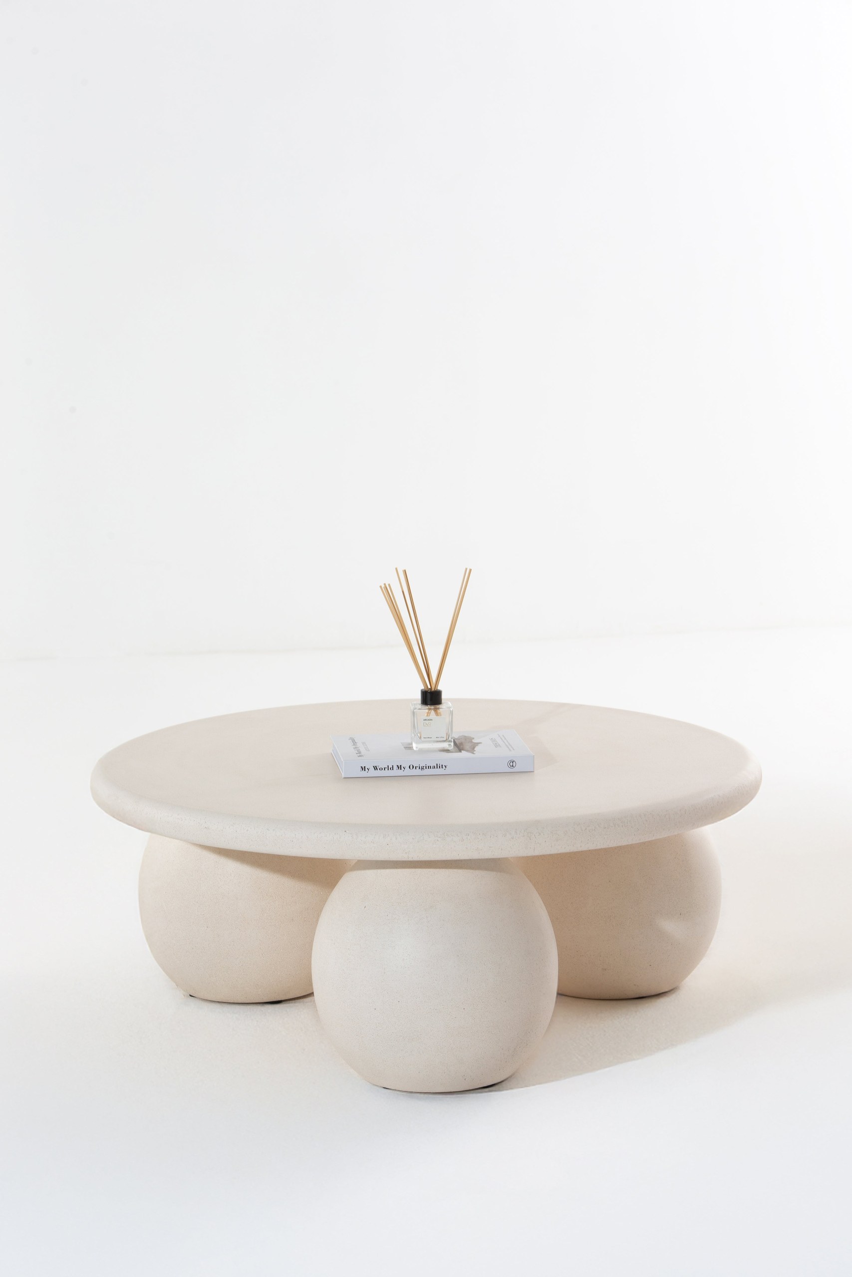 Pallas Off White Concrete Coffee Table