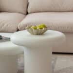 Velia Off White Microconcrete Nesting Coffee Table