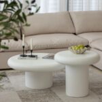 Velia Off White Microconcrete Nesting Coffee Table