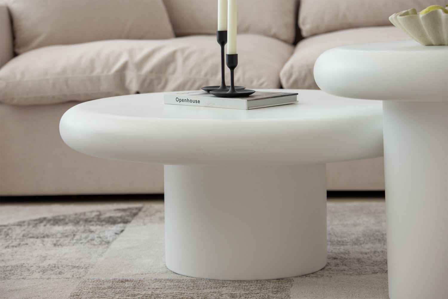 Velia Off White Microconcrete Nesting Coffee Table - Image 10
