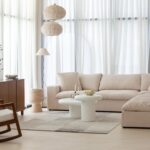 Velia Off White Microconcrete Nesting Coffee Table