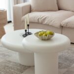 Velia Off White Microconcrete Nesting Coffee Table