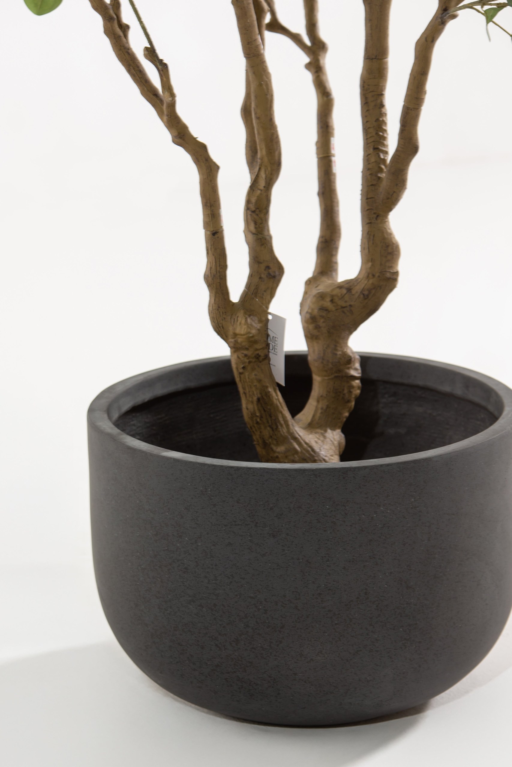 Rowanna Charcoal Black Fiber Pot - Image 4
